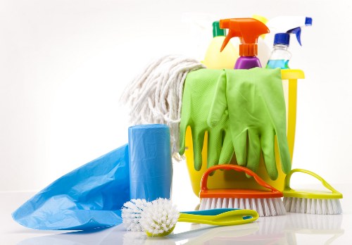 Commercial carpet cleaning in a busy office space