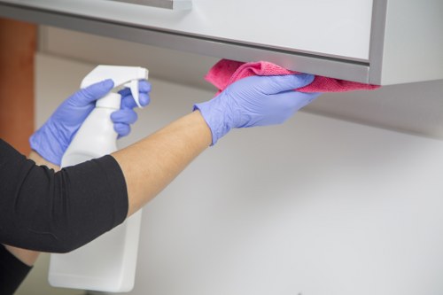 Clothing stain removal treatment on a shirt